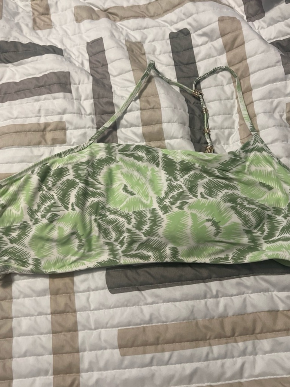 aerie Green Printed Adjustable-Strap Cami
